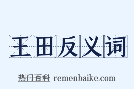 王田反义词是什么意思的图片